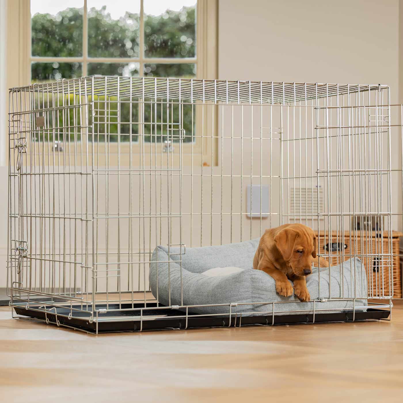Cozy & Calming Puppy Cage Bed In Inchmurrin Iceberg