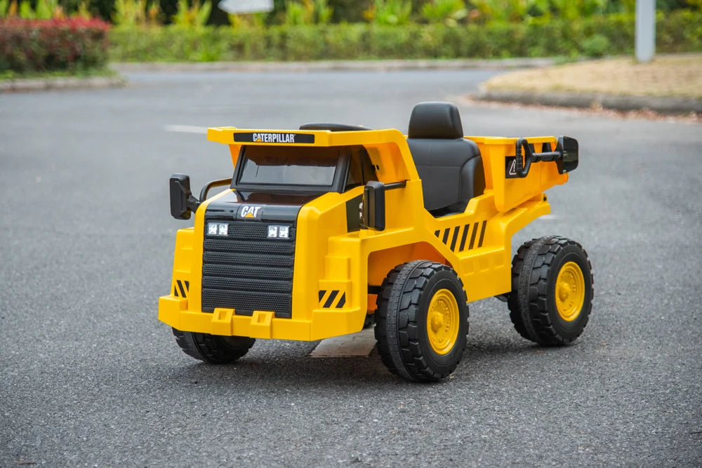 2026 CAT Dump Truck 12V Kids Ride On with Remote Control, Working Shovel & Realistic Construction Sounds With RC