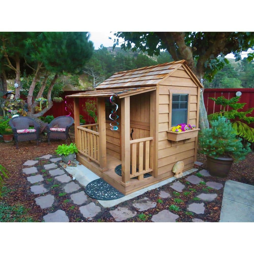 6-Ft. Cedar Playhouse with Windows and Dutch Door