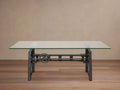 Crank Industrial Glass Top Desk – Style 02
