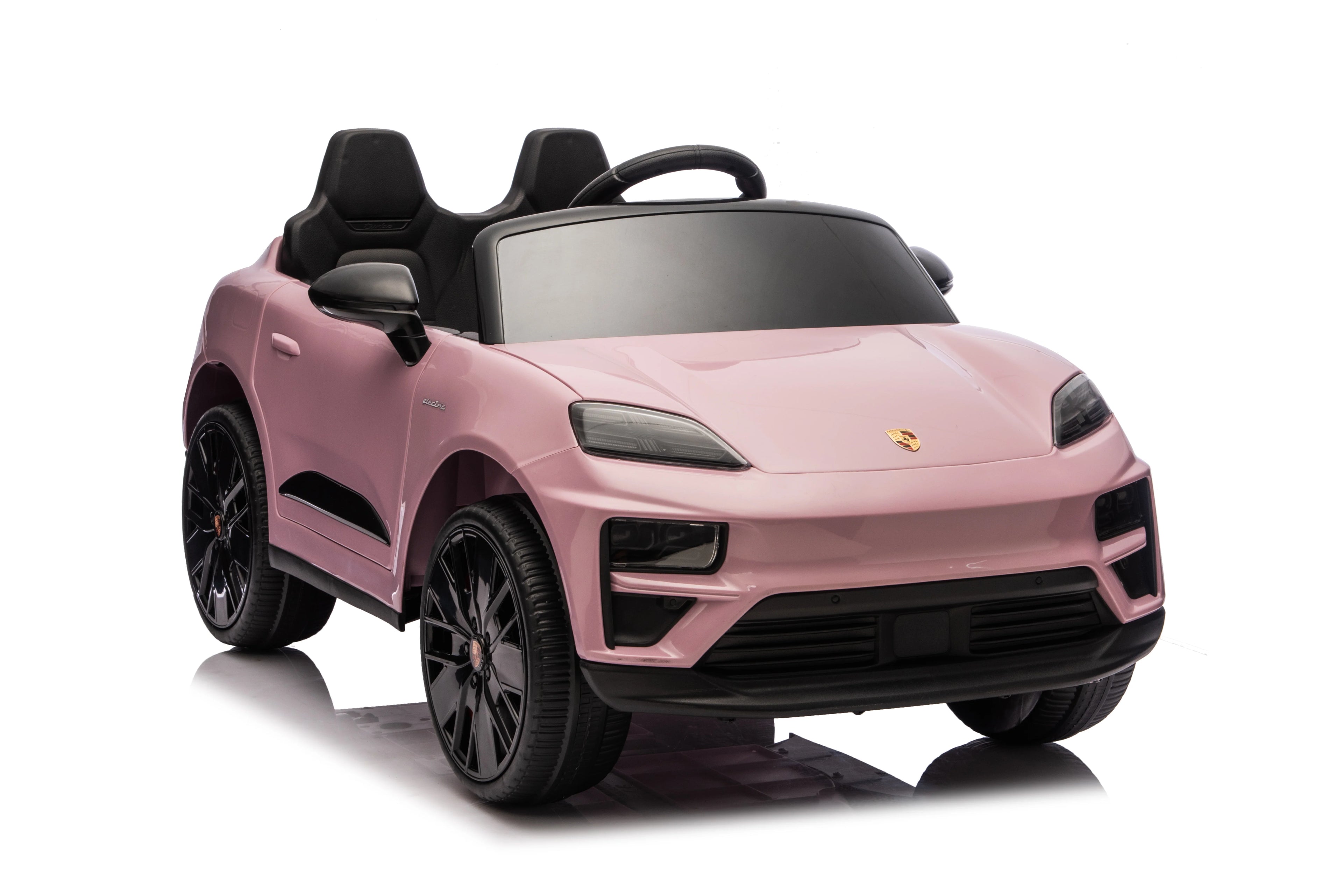 Licensed 24V Porsche Macan Turbo EV Kids Ride On One Seater cars, Rubber Tires, Leather Seat, with RC