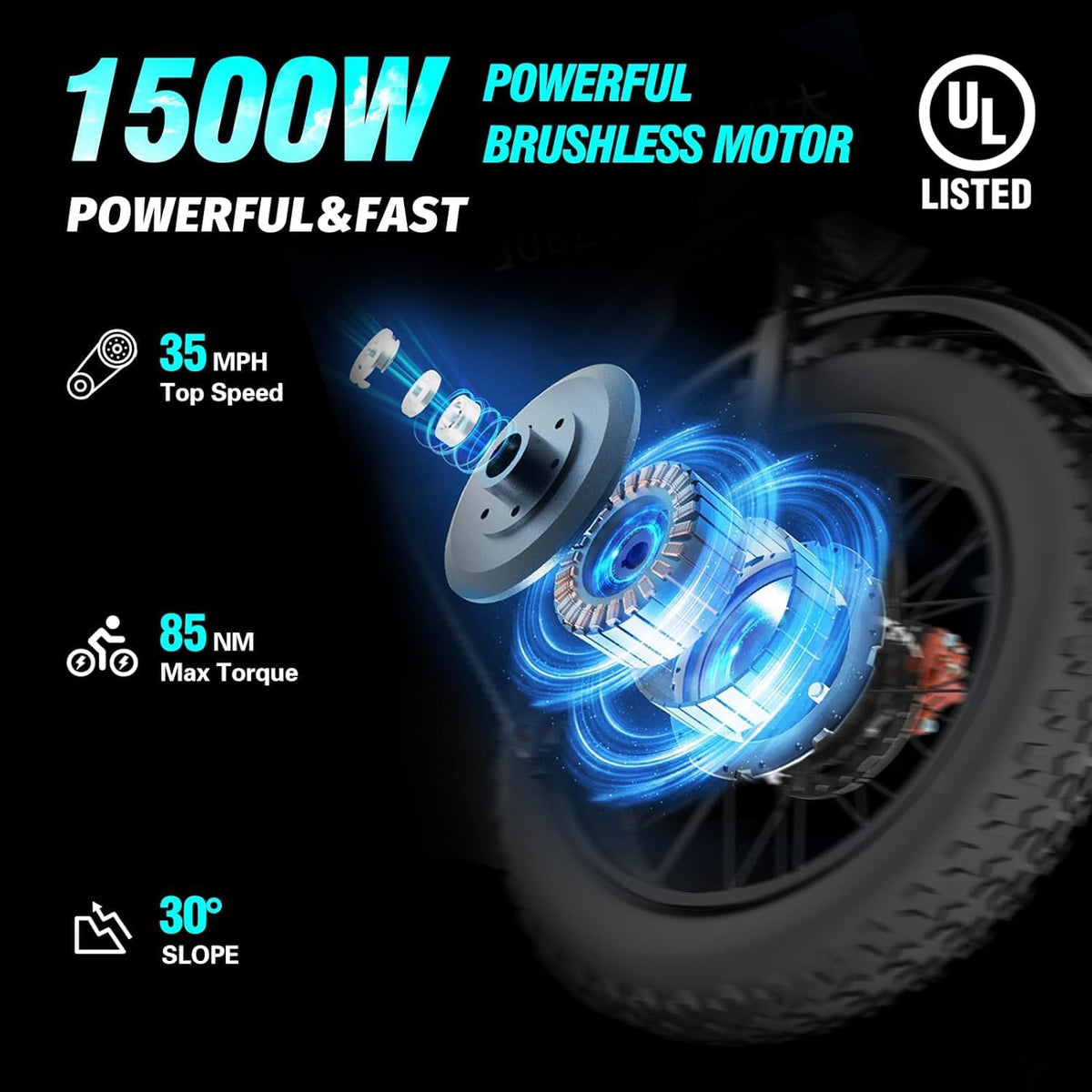 2000W Electric Bike with 37 MPH Top Speed and 20-Inch Fat Tires