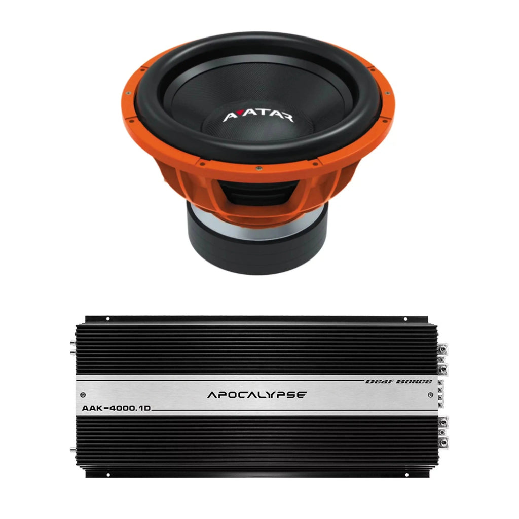 15-Inch 2-Ohm Car Audio Subwoofer and Monoblock Amplifier Package