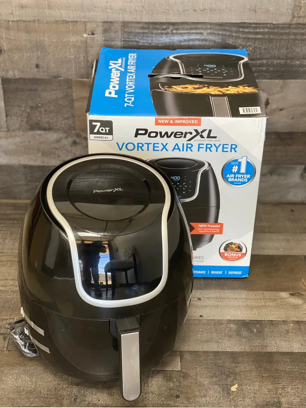 Multi-Function Air Fryer and Multi-Cooker with Non-Stick Basket and Cookbook