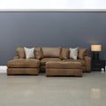 Gembrook LHF Sofa Chaise Tan Leather Air