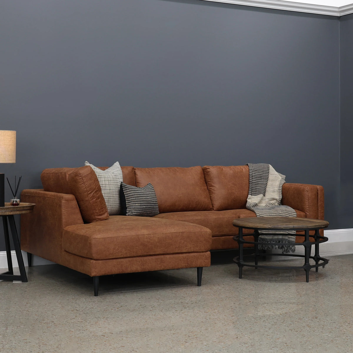 Canberra Sofa Chaise Highland Buff