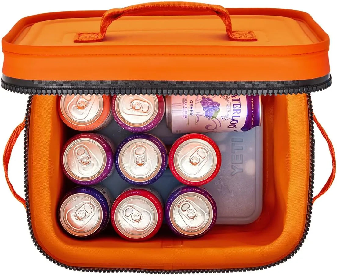 12-Can Portable Soft Cooler, Insulated Waterproof Cooler Bag with Adjustable Shoulder Strap, Compact Leak-Resistant Design for Camping, Hiking, Travel and Outdoor Activities