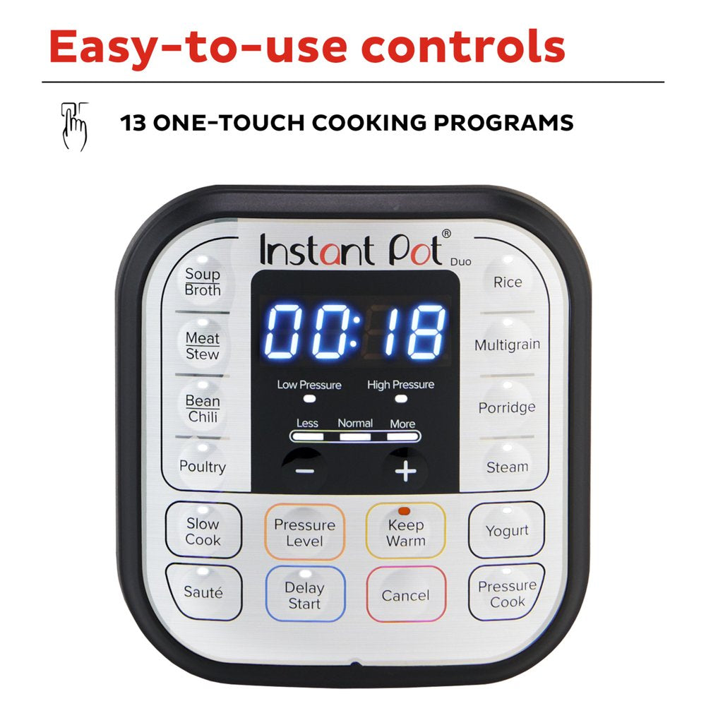 6-Quart 7-in-1 Electric Pressure Cooker with Easy-Release Steam Switch
