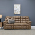 Waldara Reclining Sofa w/ Drop Down Table Tan