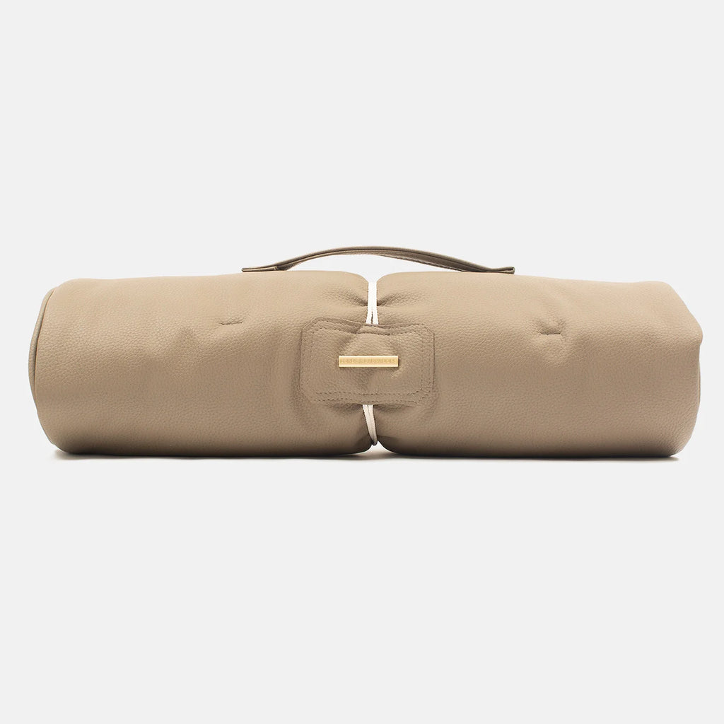 Travel Mat in Camel Rhino Faux Leather