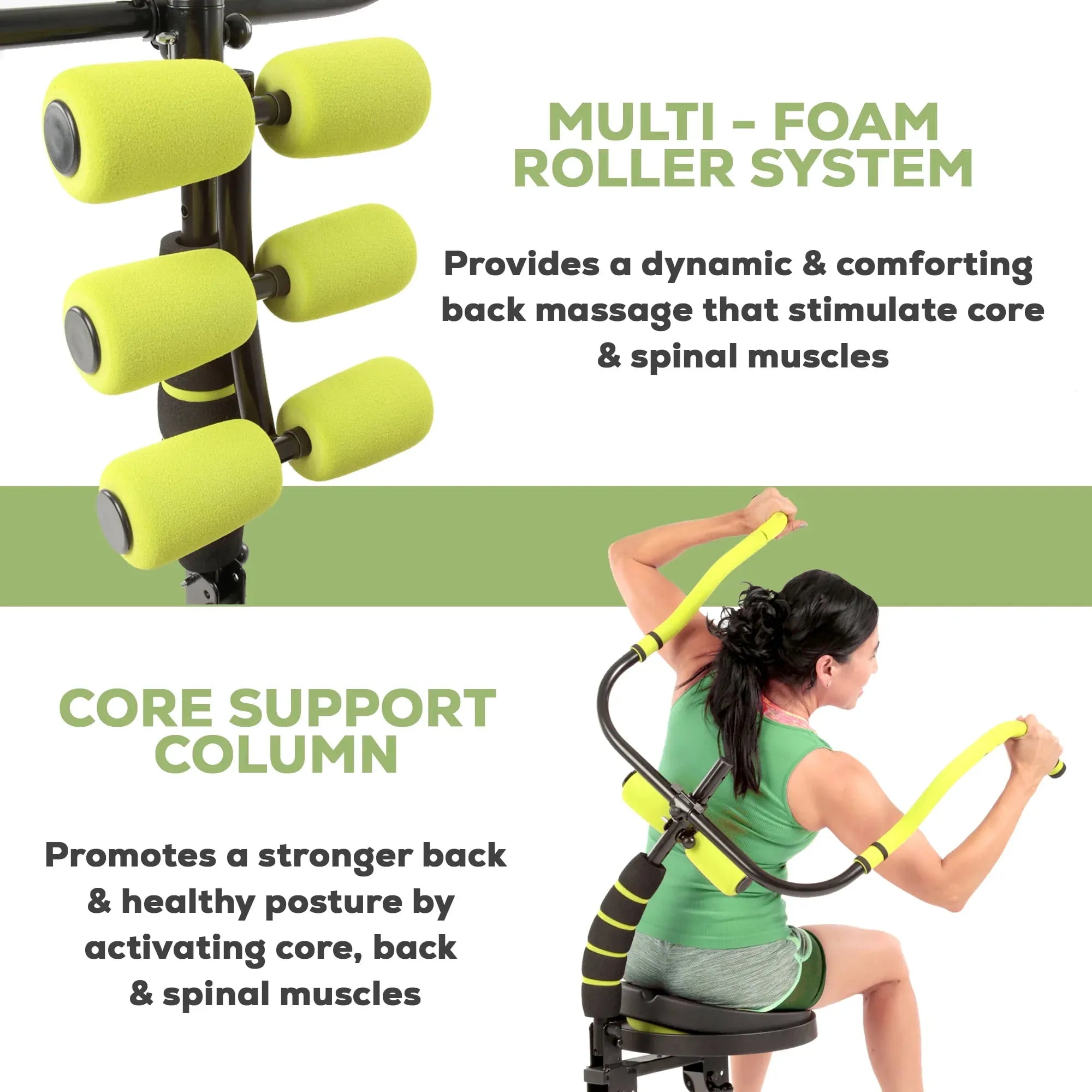 360 Fitness System with Back Roller for Abdominal and Total Body Workouts