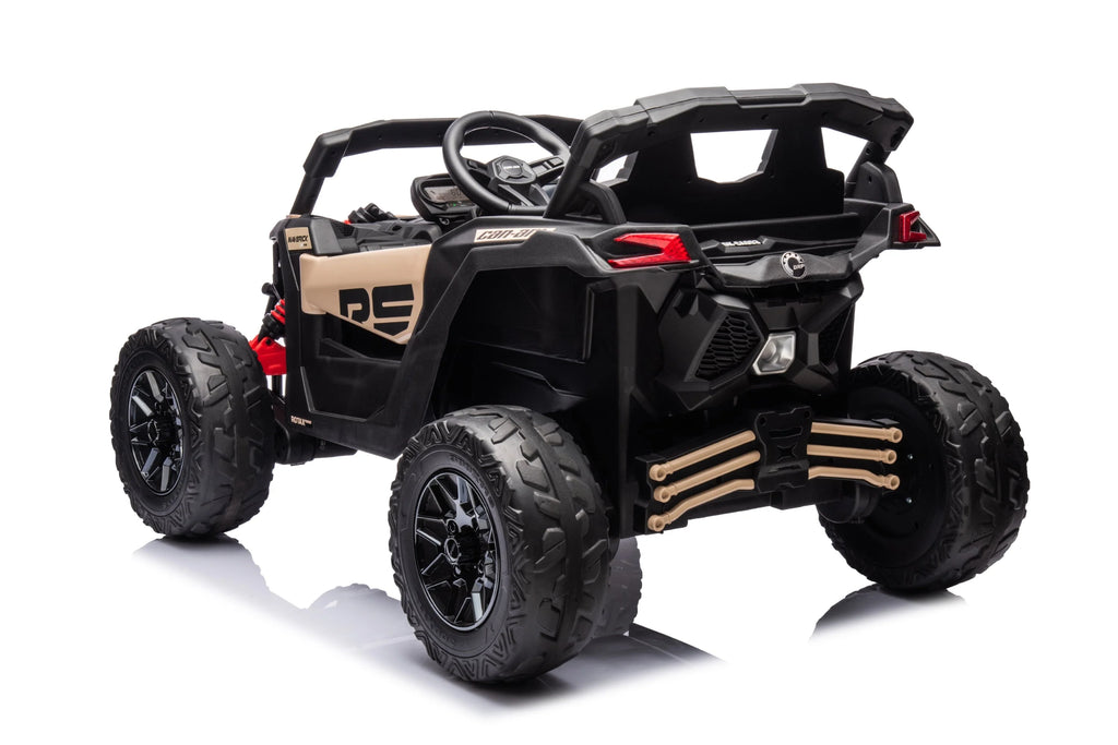 Licensed 24V Can Am Maverick Kids Ride On One Seater UTV, Rubber Tires, Leather Seat with RC