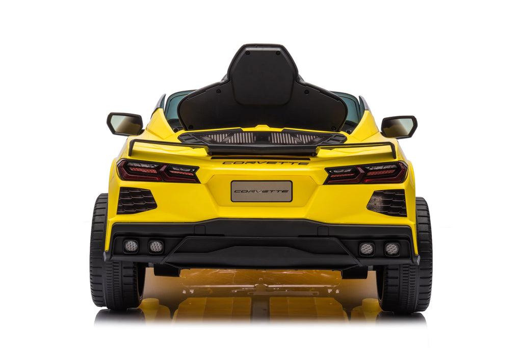 12V Chevrolet Corvette C8 Kids Ride On One Seater Electric Car with RC