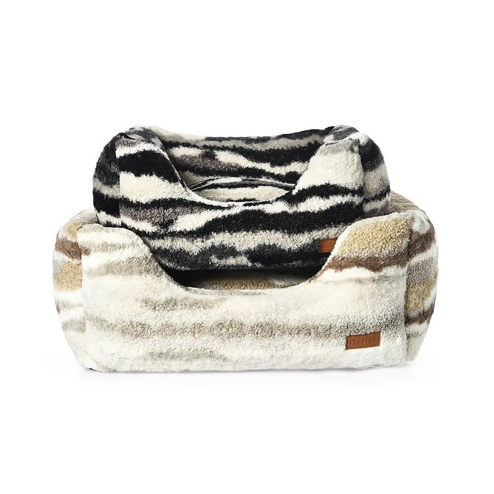 Chenille Pet Bed Comfy Plush Dog Bed