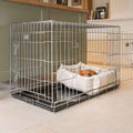 Cozy & Calming Puppy Cage Bed in Balmoral Tweed