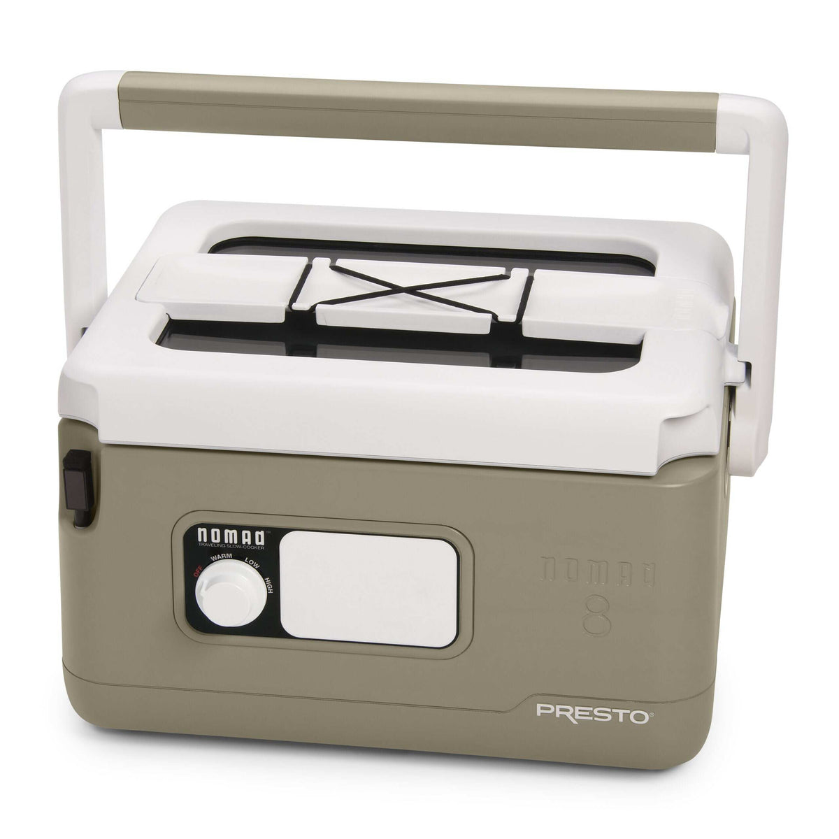 8-Quart Traveling Slow Cooker with Cool-Touch Design, Locking Lid and Removable Nonstick Pot