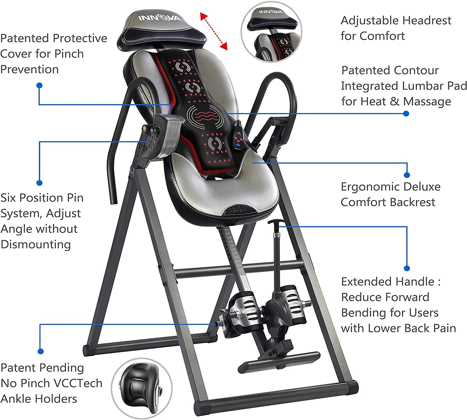 Heat and Massage Inversion Table