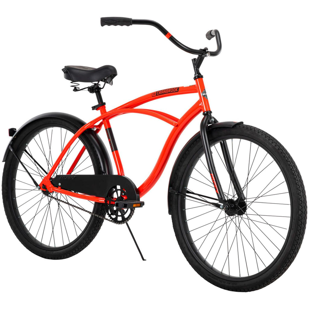 26-Inch Men's Classic Beach Cruiser Comfort Bike, Red