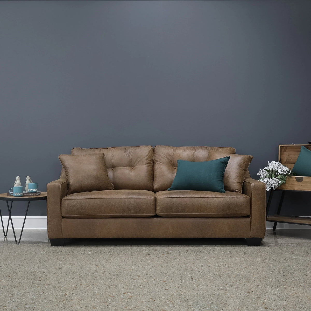Victoria Sofa Tan Leather Air