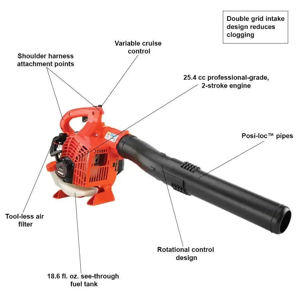 170 MPH 453 CFM 25.4cc Gas 2-Stroke Handheld Leaf Blower