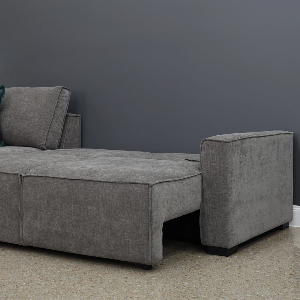 Noosa Sofa Bed w/ Chaise Charcoal