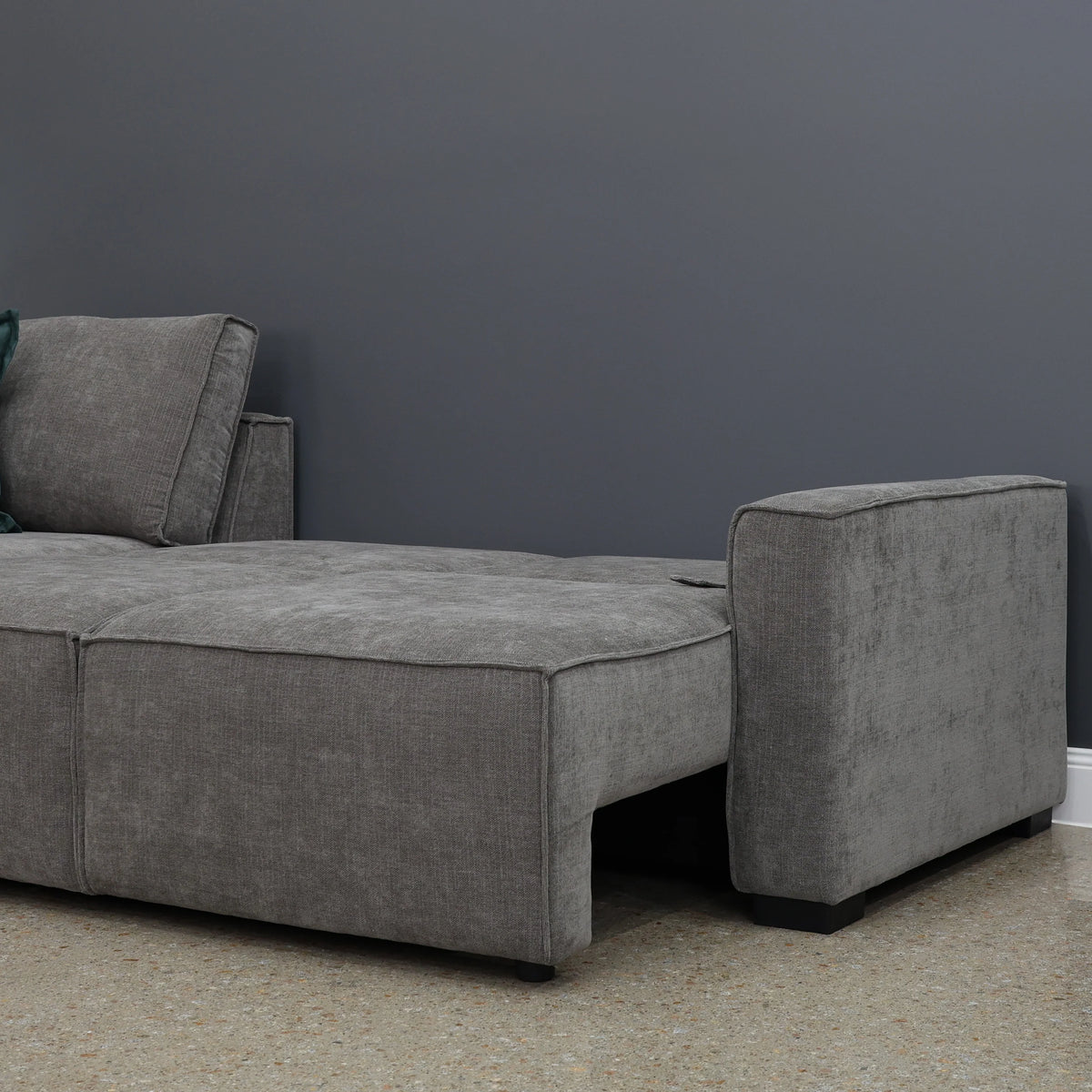Noosa Sofa Bed w/ Chaise Charcoal