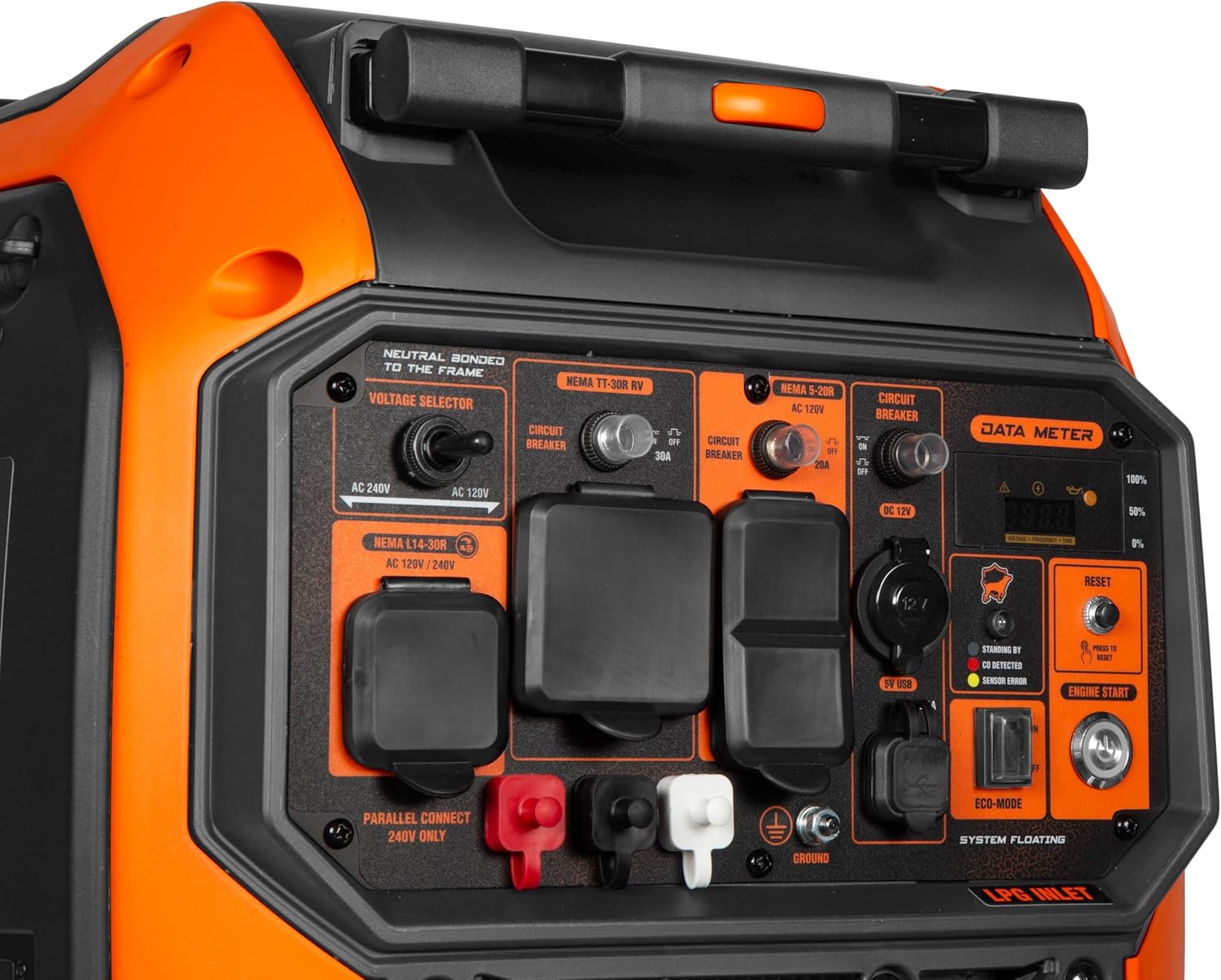 6800W Dual-Fuel Inverter Generator, RV-Ready, CO Detection