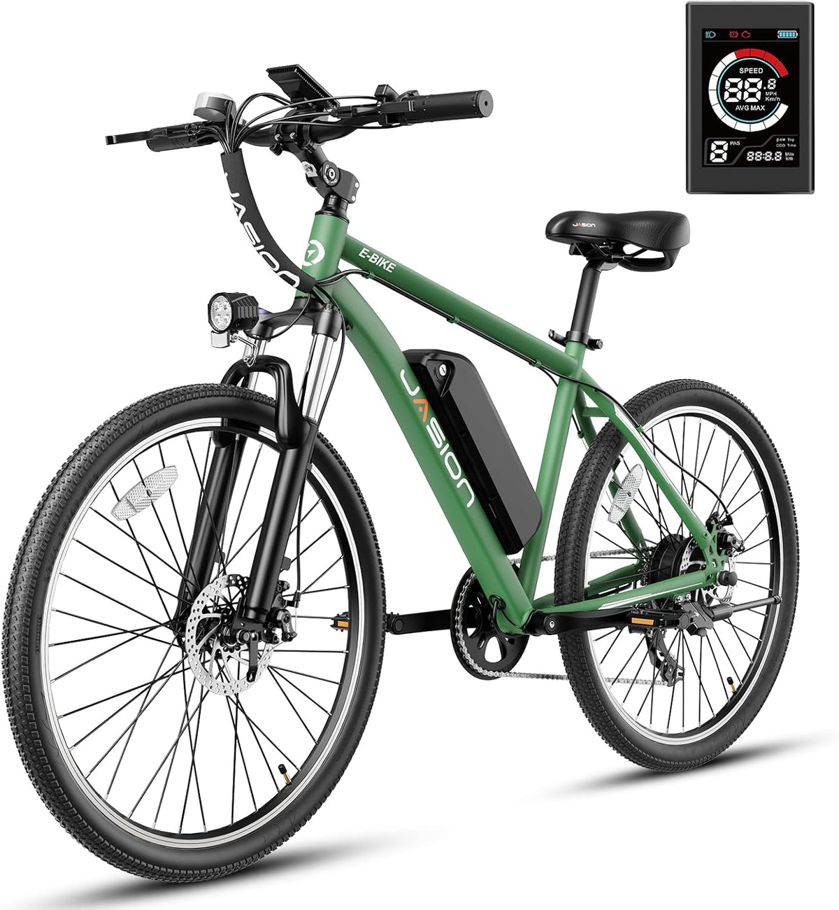 500W Electric Bike, 40-Mile Range, 20 MPH Top Speed