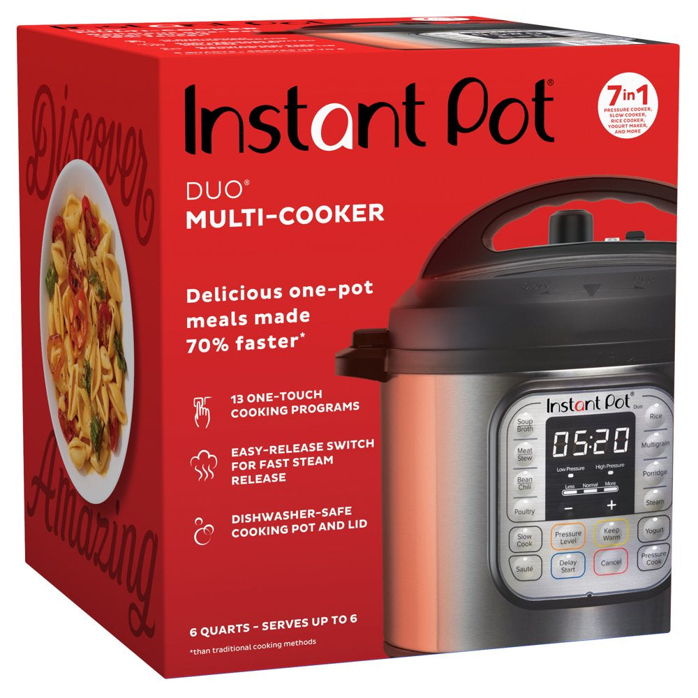 6-Quart 7-in-1 Electric Pressure Cooker with Easy-Release Steam Switch