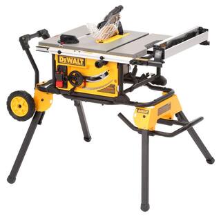 15 Amp 10-Inch Corded Job Site Table Saw with Rolling Stand