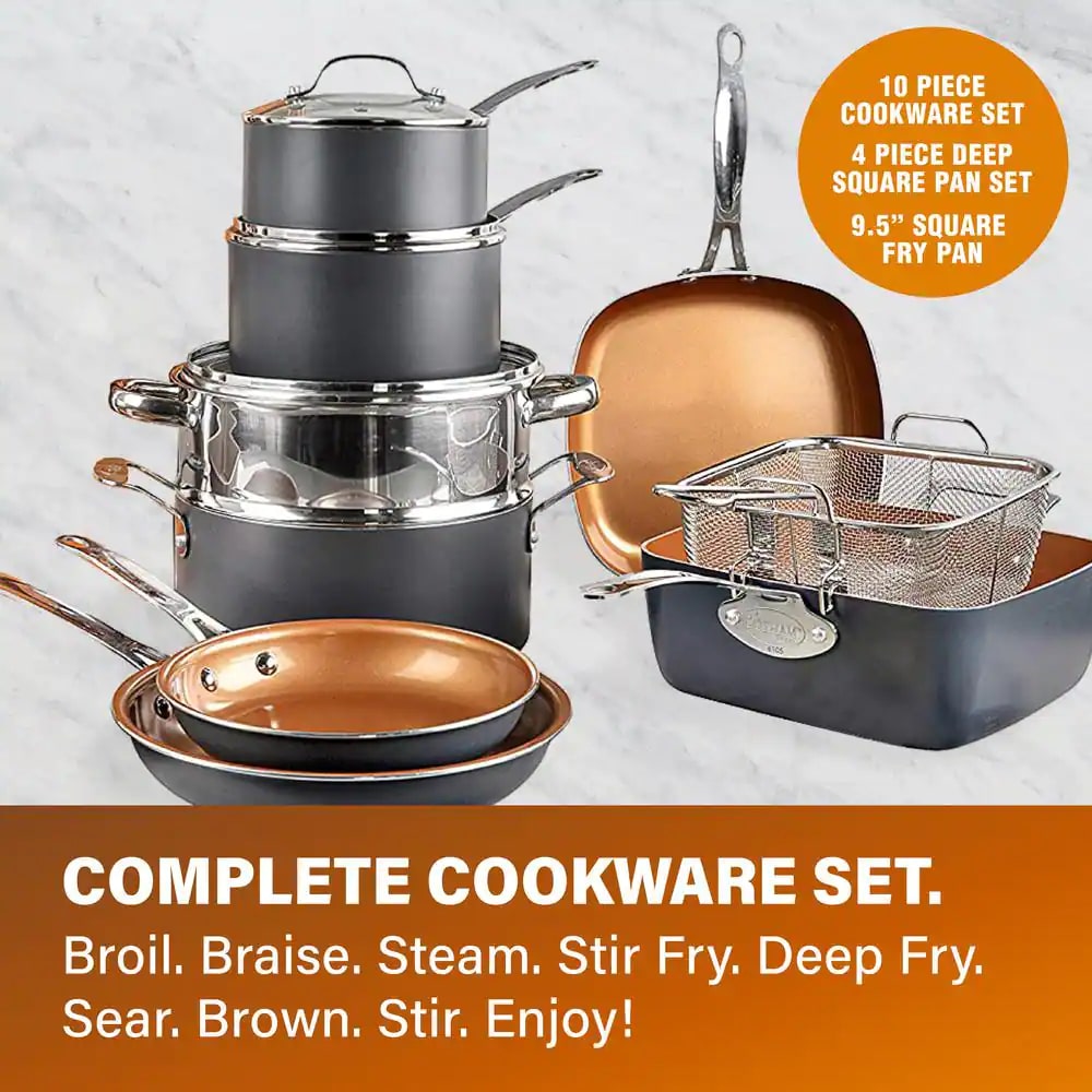 20-Piece Cookware and Bakeware Set, Graphite