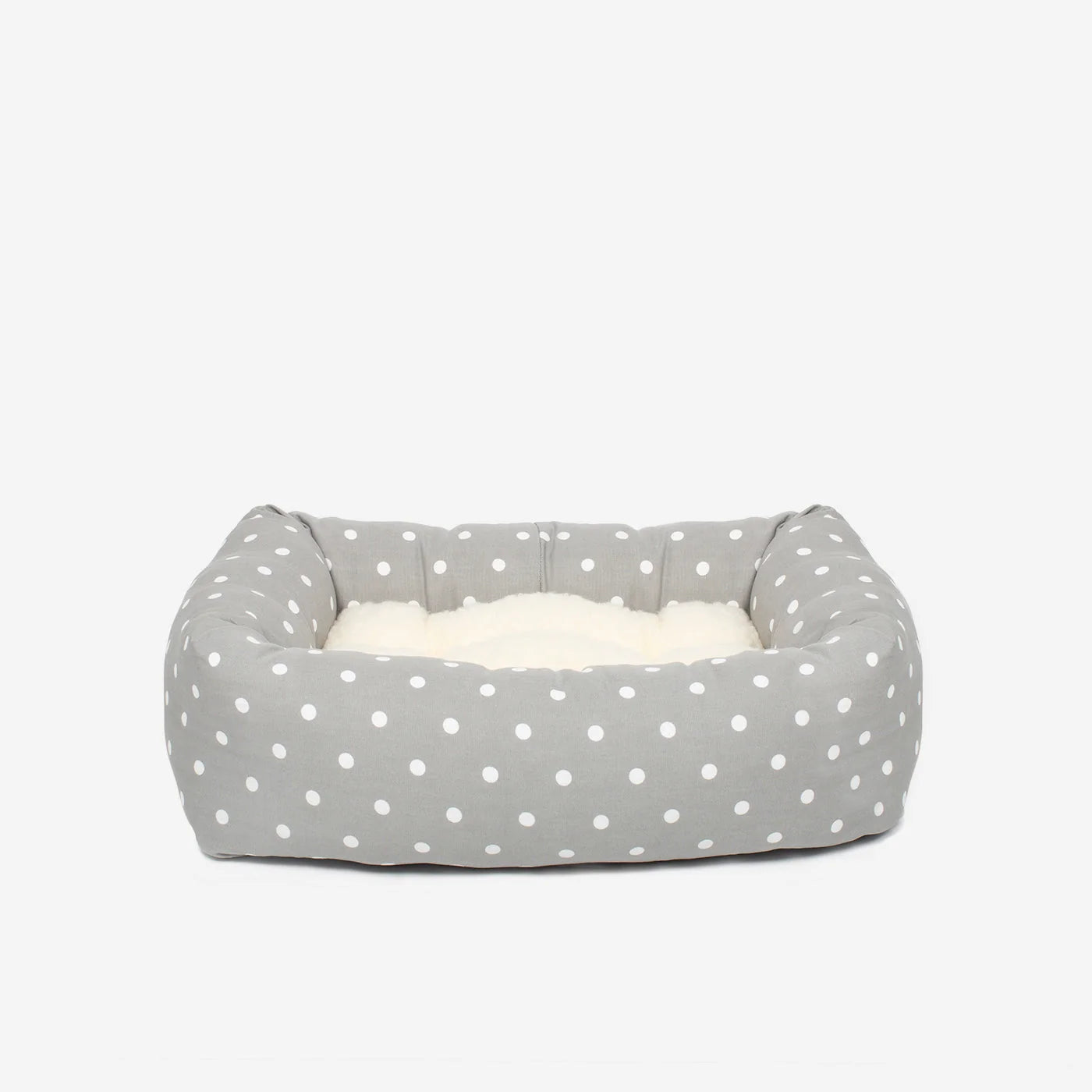 Cozy & Calming Puppy Cage Bed in Spots & Stripes