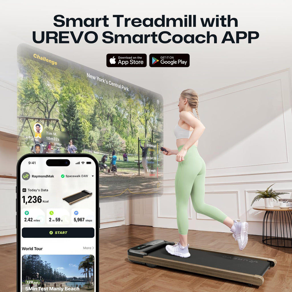 Smart Compact Under-Desk Walking Pad Treadmill