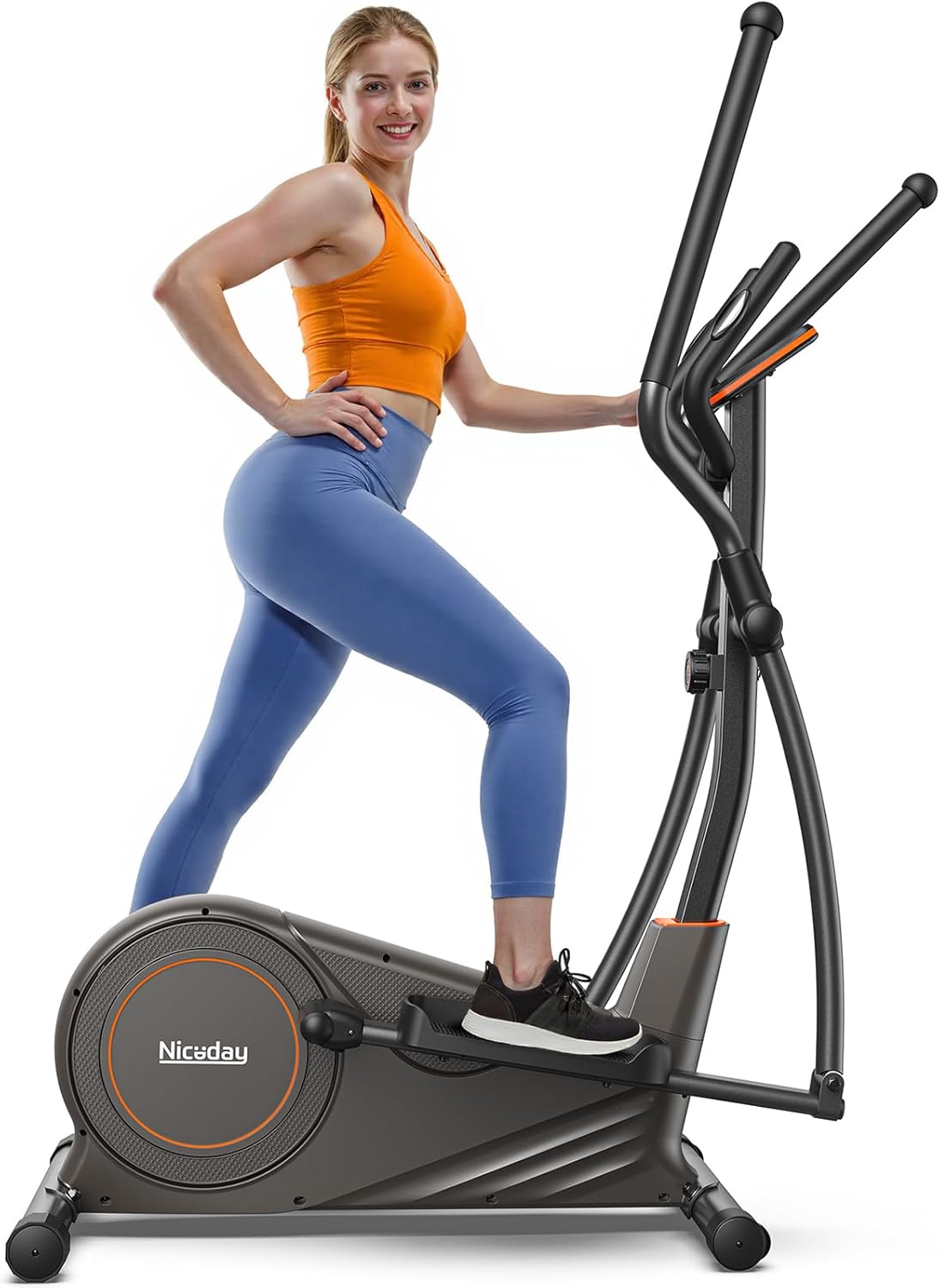 Elliptical Machine with 15.5-20-Inch Adjustable Stride, 16 Resistance Levels, 500-Lb. Capacity