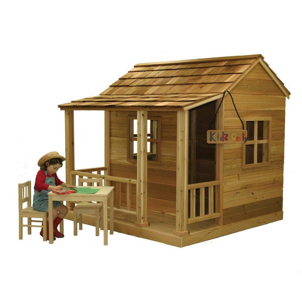6-Ft. Cedar Playhouse with Windows and Dutch Door