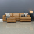 Rostrevor Sofa Chaise Tan Leather