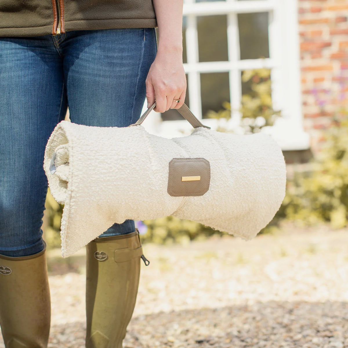 Travel Mat in Ivory Bouclé