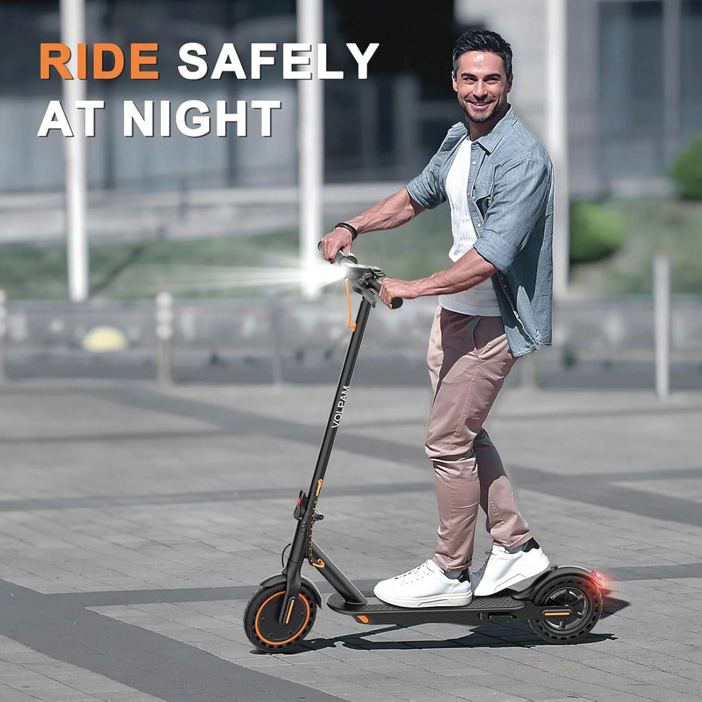 Electric Scooter with 350W/500W Motor, 8.5"/10" Solid Tires, 19/22 MPH, Up to 28-Mile Range