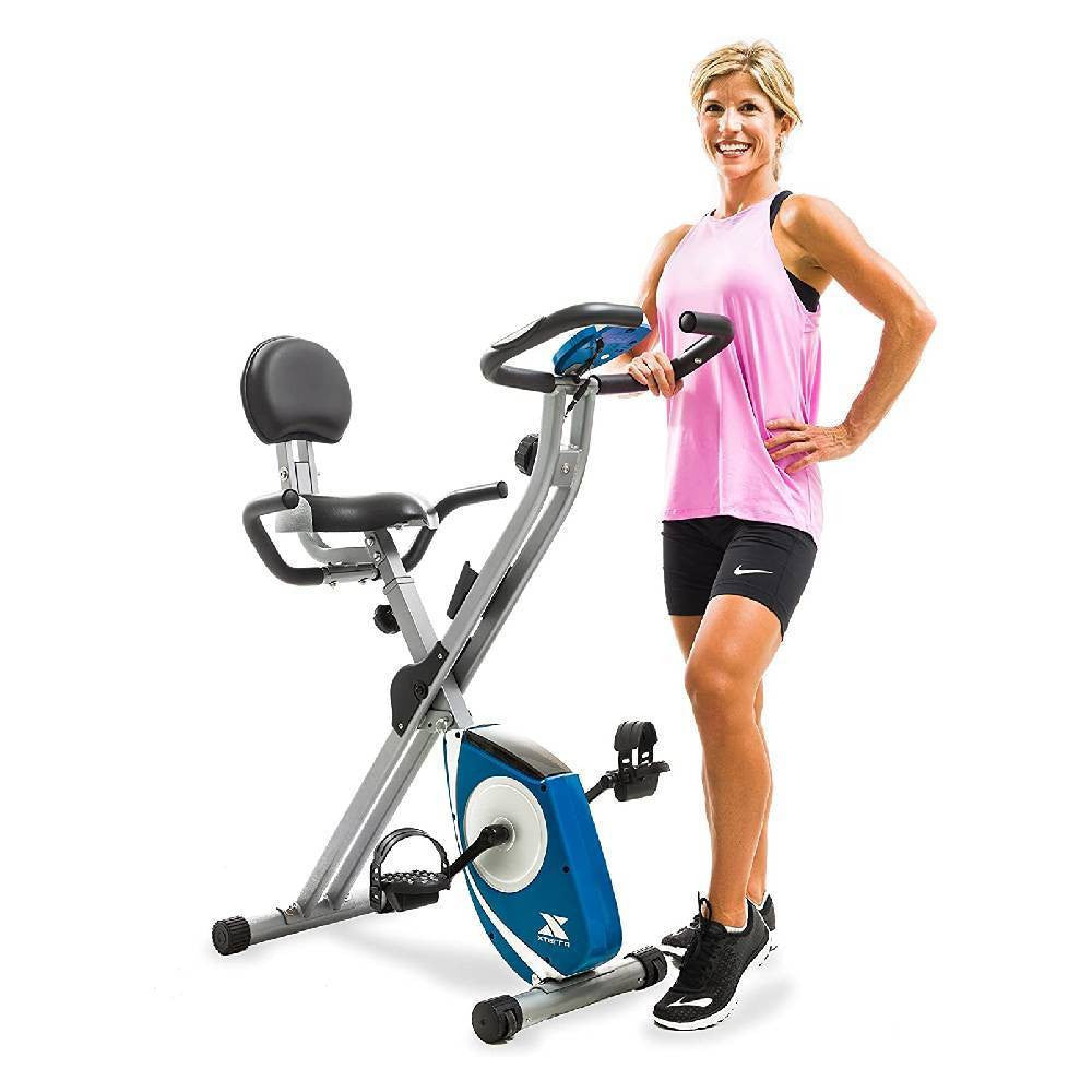 Folding Exercise Bike, Silver