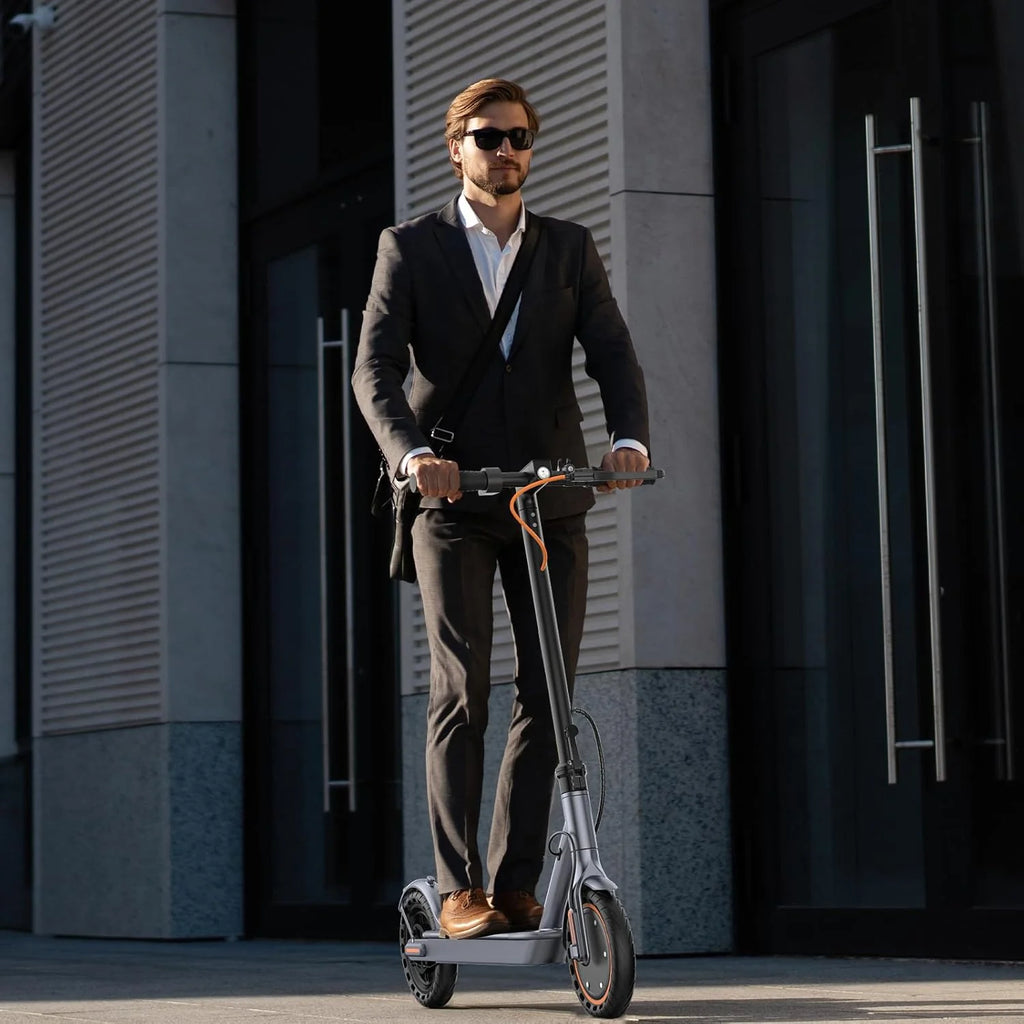 Electric Scooter with 350W/500W Motor, 8.5"/10" Solid Tires, 19/22 MPH, Up to 28-Mile Range