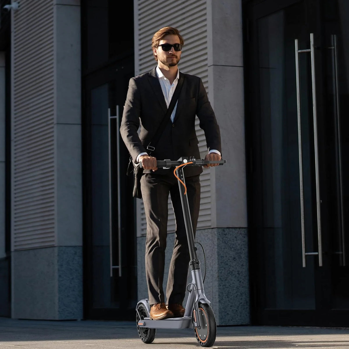 Electric Scooter with 350W/500W Motor, 8.5"/10" Solid Tires, 19/22 MPH, Up to 28-Mile Range