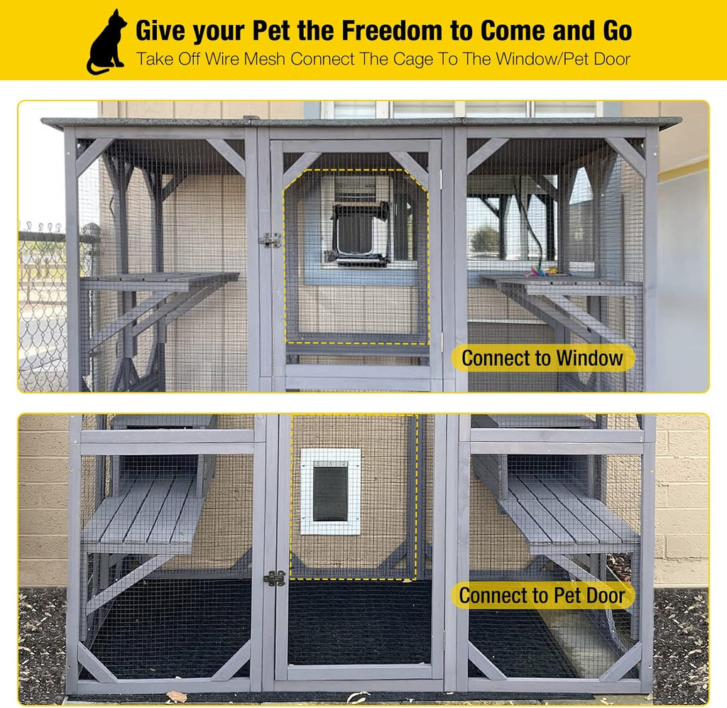 Large Walk-In Outdoor Cat Enclosure
