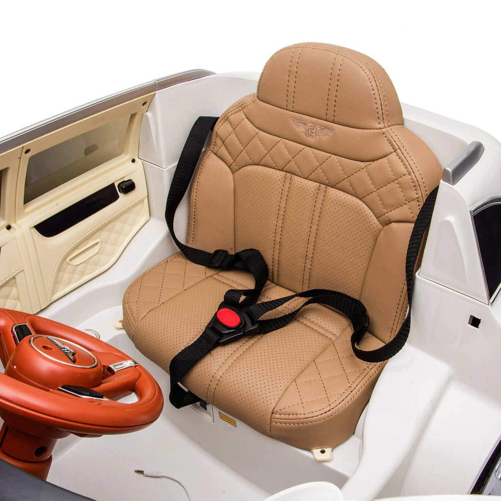 12V Licensed Bentley Bentayga Kids Ride On 1 Seater Car Rubber Tires Leather Seat With RC