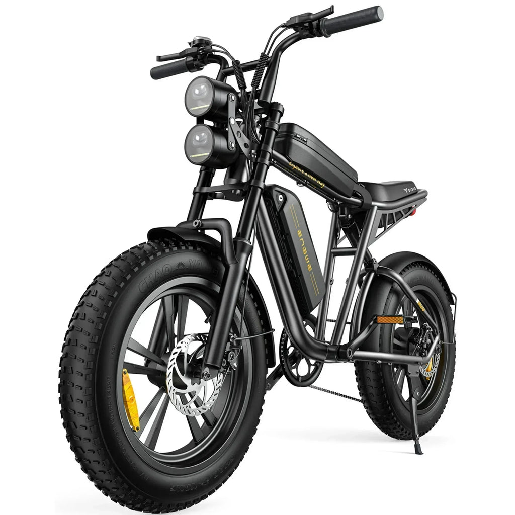 1000W Retro-Style Electric Bike for Adults, 28MPH, 94-Mile Range, 20 x 4.0 Fat Tires, Full Suspension, UL Certified
