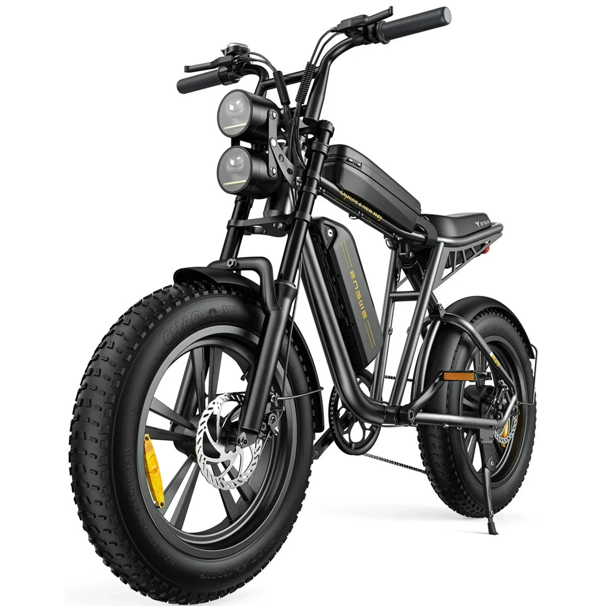1000W Retro-Style Electric Bike for Adults, 28MPH, 94-Mile Range, 20 x 4.0 Fat Tires, Full Suspension, UL Certified