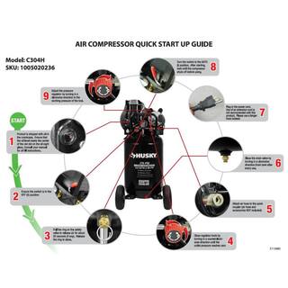 30-Gallon 175 PSI Oil-Lubricated Belt-Drive Portable Vertical Electric Air Compressor