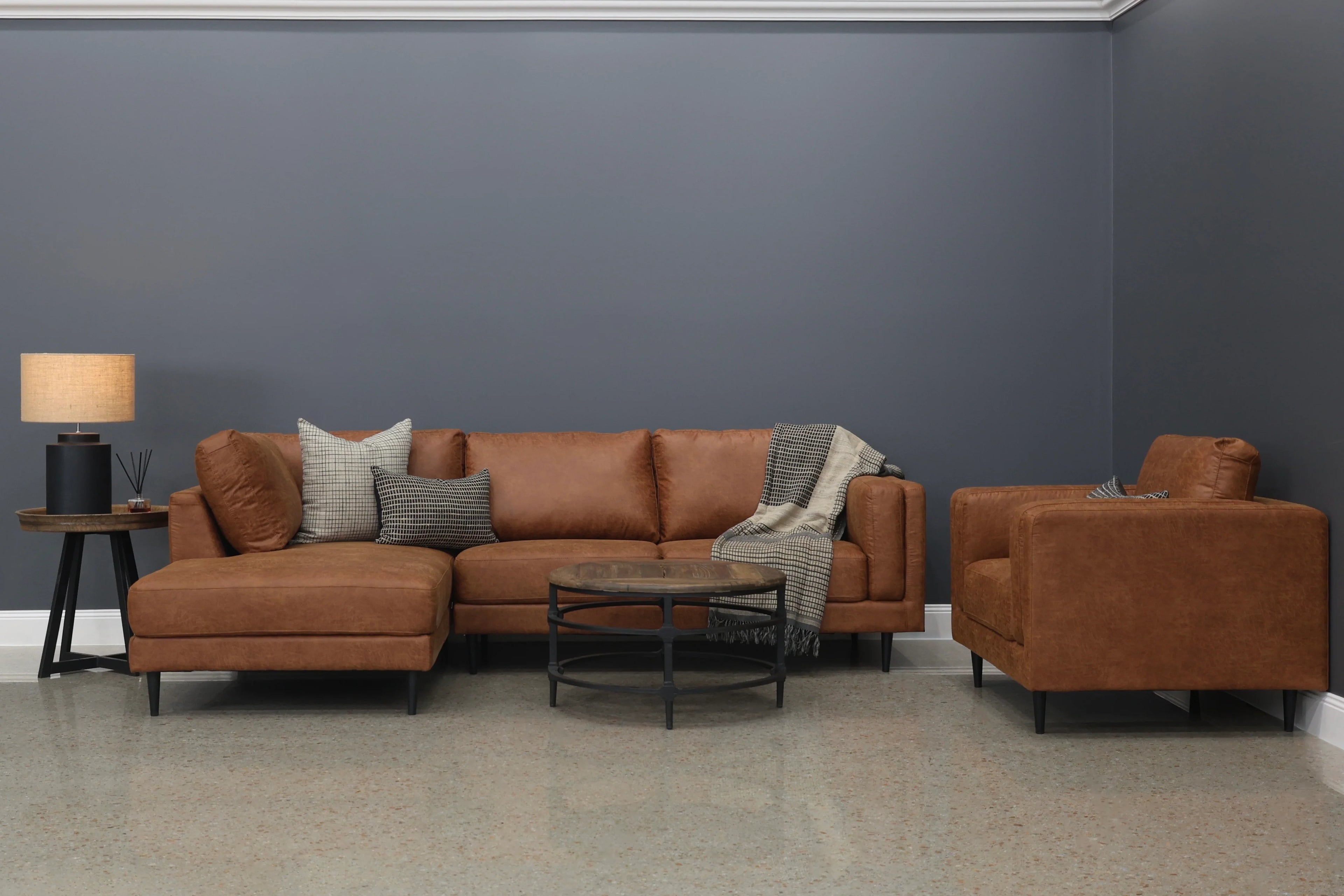 Canberra Sofa Chaise Highland Buff