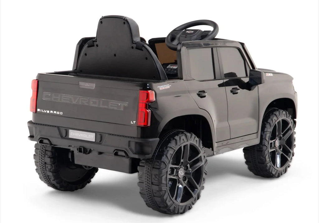2026 12V Official Chevrolet Silverado Truck Kids Ride On One Seater Electric Car With RC