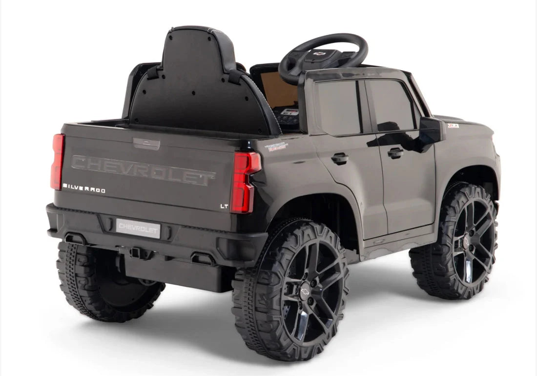 2026 12V Official Chevrolet Silverado Truck Kids Ride On One Seater Electric Car With RC