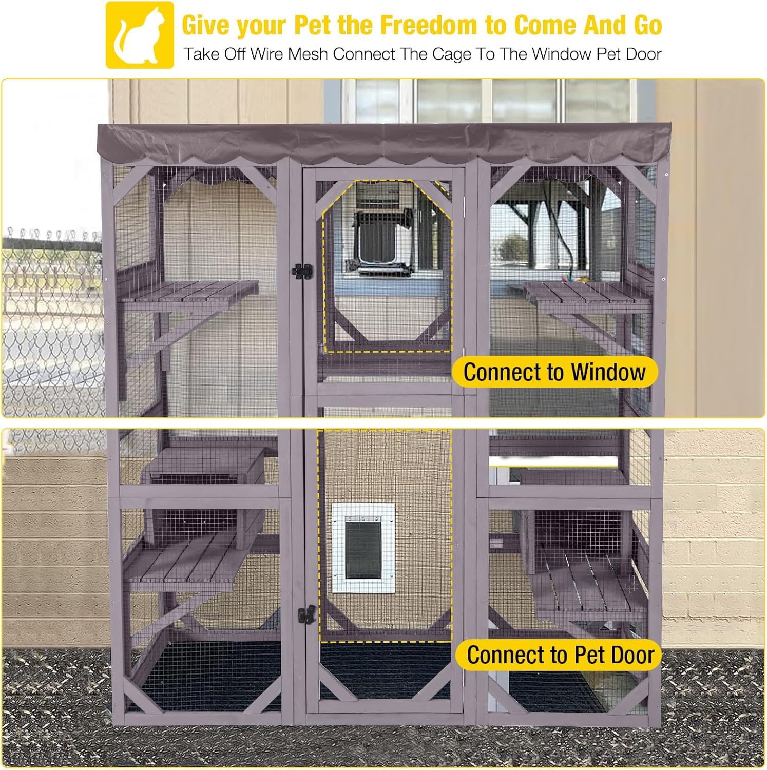 Large Walk-In Outdoor Cat Enclosure